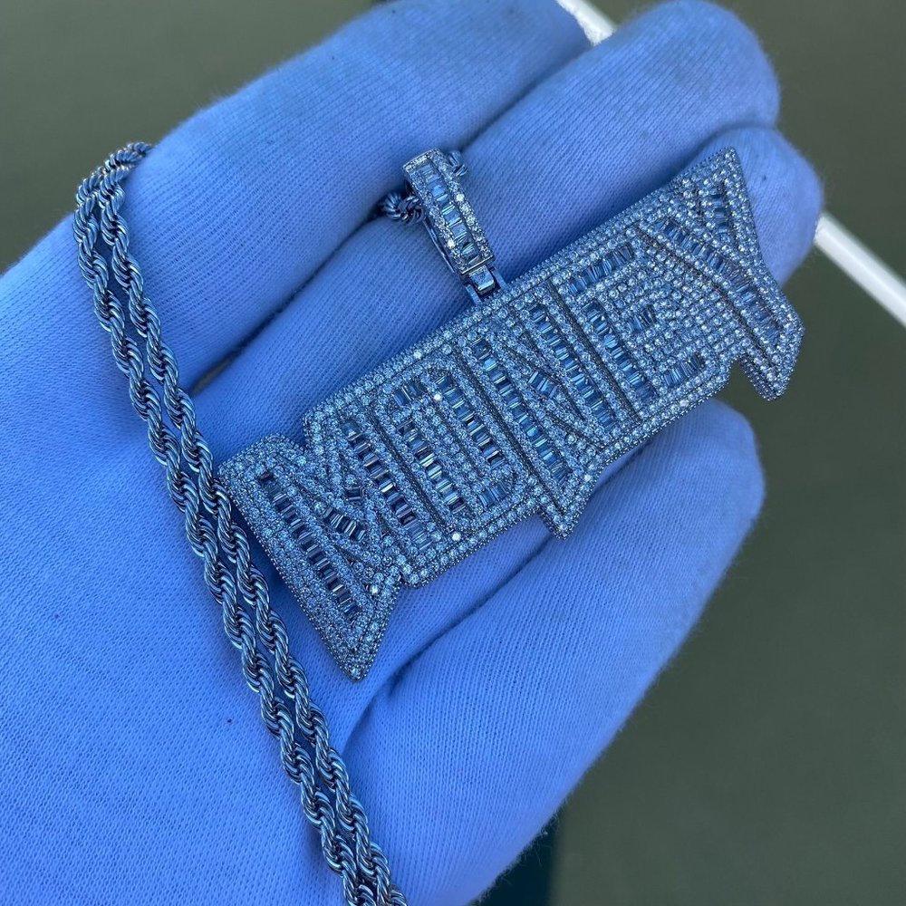 2021 Luxury New Iced Out Bling Letters Money Pendant